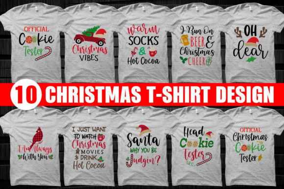10 Christmas T Shirt Design: Graphics for T-Shirt Designs