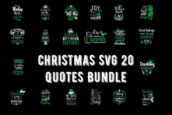 Christmas 20 Quotes Bundle Part 3: Graphics & T-Shirt Designs Review