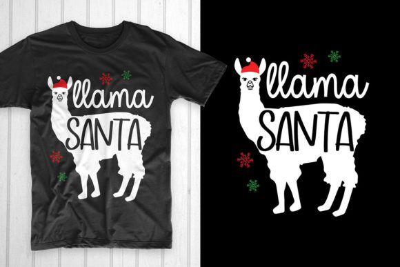 Christmas Llama T Shirt Design Graphics & Crafts
