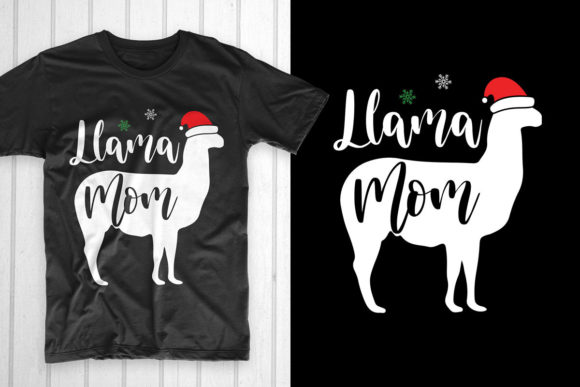 Christmas Llama T Shirt: Graphics & Crafts Asset