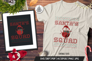 Christmas Santa Squad Sweater T-Shirt Design Review
