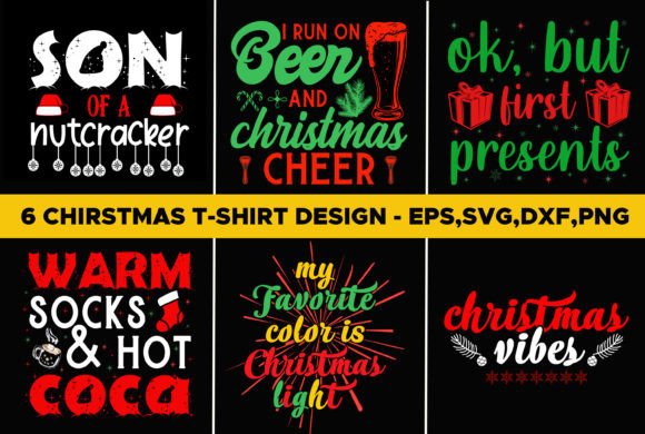 Christmas T-shirt Design Bundle 1: Graphics and T-Shirt Designs
