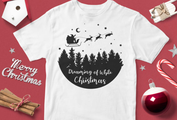 Dreaming of White Christmas: Graphics for T-Shirt Designs