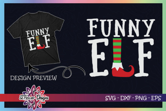 Funny ELF Christmas: Graphics for T-Shirt Designs & Branding