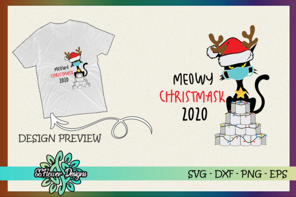 Meowy Christmask 2020: Funny Cat Graphics for T-Shirt Designs
