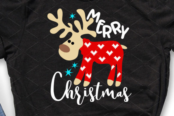Merry Christmas Deer Pajama T Shirt Graphics & Illustrations