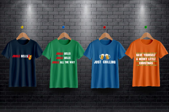 NEW CHRISTMAS T-SHIRT BUNDLE Graphics for Print Templates