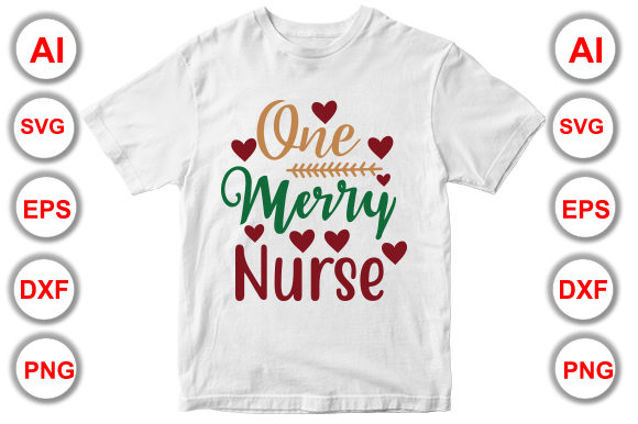 One Merry Nurse Christmas T-Shirt Design: Graphics & T-Shirt Designs Review
