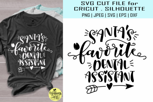 Santa's Favorite Dental Assistant Graphics & T-Shirt Designs