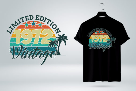 Vintage 1972 Tee Graphics for Brand Identity