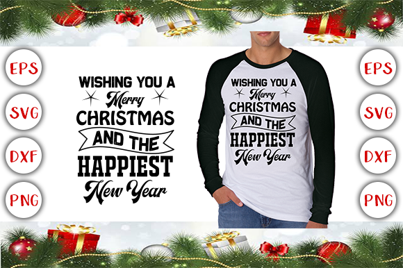 Wishing You a Merry Christmas Graphics & T-Shirt Designs